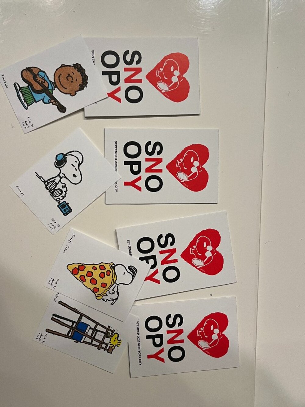 Peanuts Snoopy In Style NYC 2026 Mini Prints Art (Lot of FOUR)